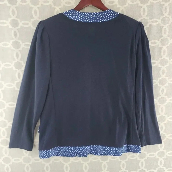 Vintage Leni Leni Made In USA Button Up Long Sleeve Polka dot Women's Blazer 14 - Picture 2 of 11